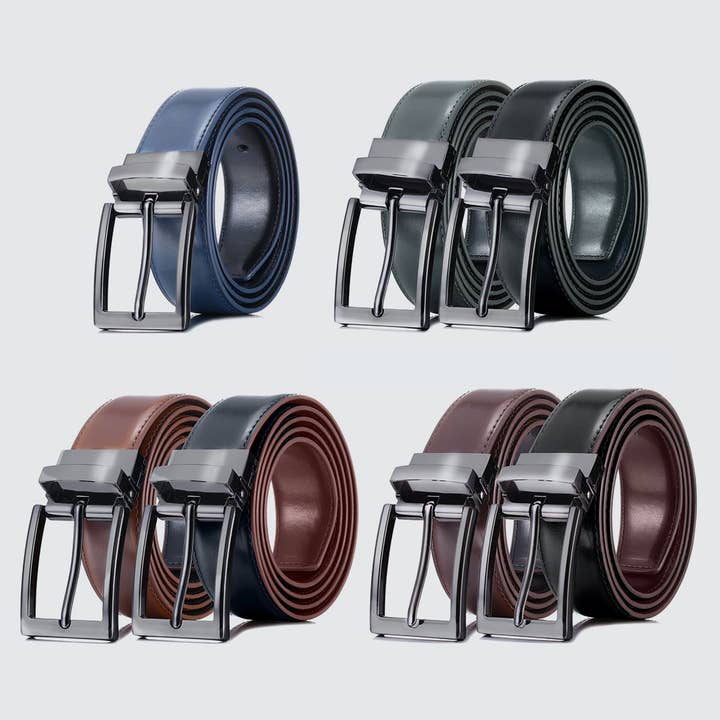 Chameleon Buckle Leather Belt for wholesale by Mio Marino