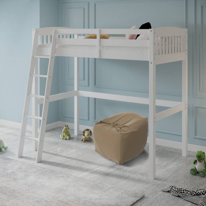 Twin Size High Loft Bed with Stairs and Storage for Kids for wholesale by Yes4Wood