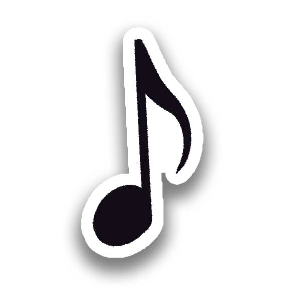 Autocollant Eighth Note pour la vente par Stick With Finn