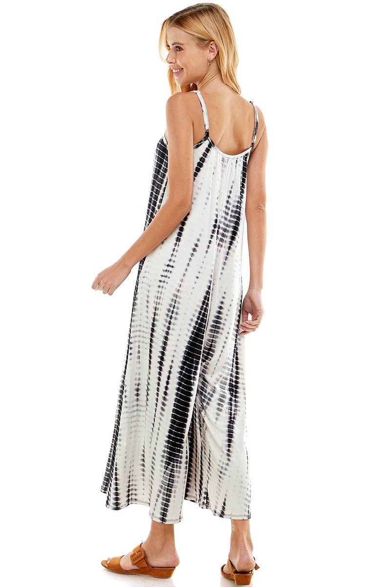 LOVING PEOPLE - Vente Combinaison – femme - Combinaison ample en bambou tie-dye à bretelles spaghetti4