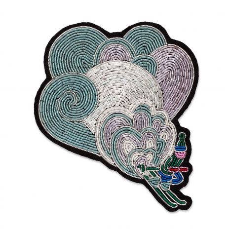 Hand embroidered hairclip - Flurry for wholesale by Macon & Lesquoy