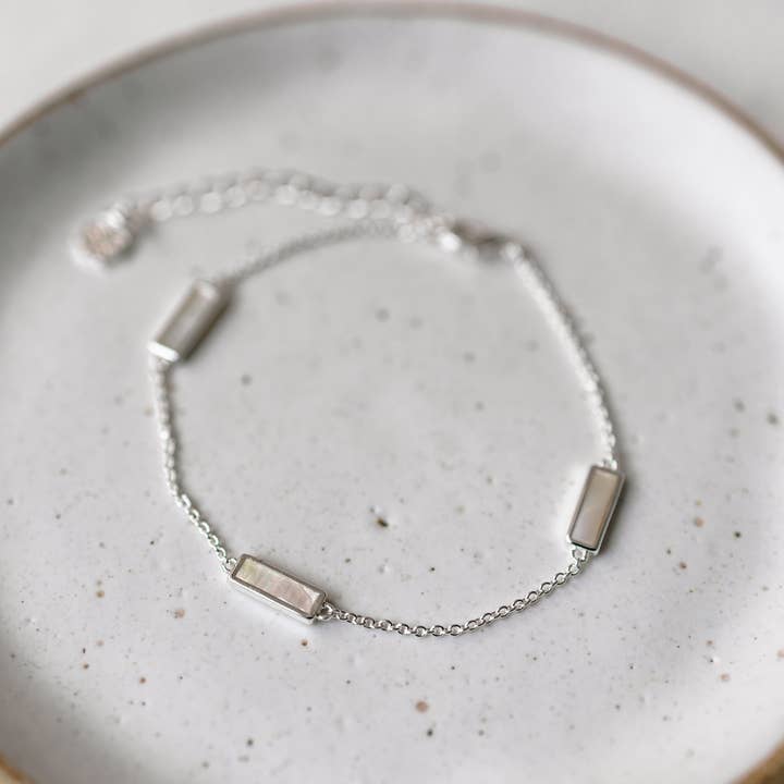 Glee Jewelry - Wholesale Pendant/Charm Necklace - Harper Tennis Bracelet-Mother of Pearl2