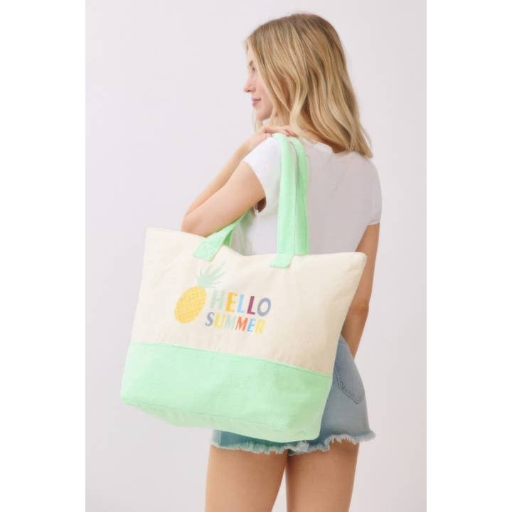 CC Wholesale Clothing - Wholesale Tote Bag - Women's - Hello Summer Terry Tote5