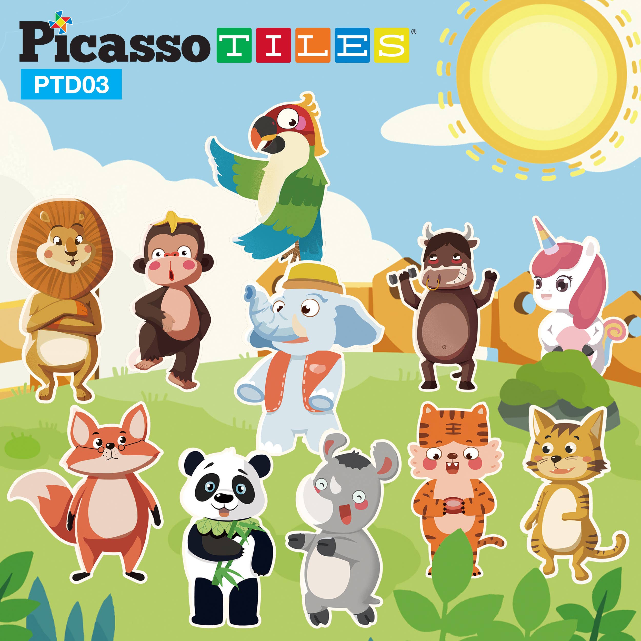 PicassoTiles – wholesale Puzzle – Child – PicassoTiles Mix-and-Match Animal Puzzle Book3