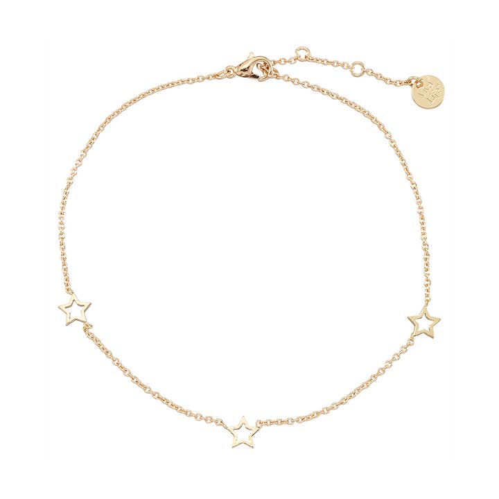 World End Imports Jewelry & Gifts - Wholesale Anklet - AK CUT OUT STAR