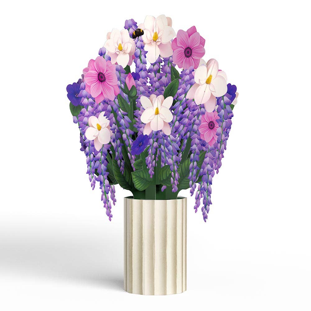 Lovepop Cards - Wholesale Everyday Greeting Card - Wisteria Bouquet, 12x8.5" Flower Vase4