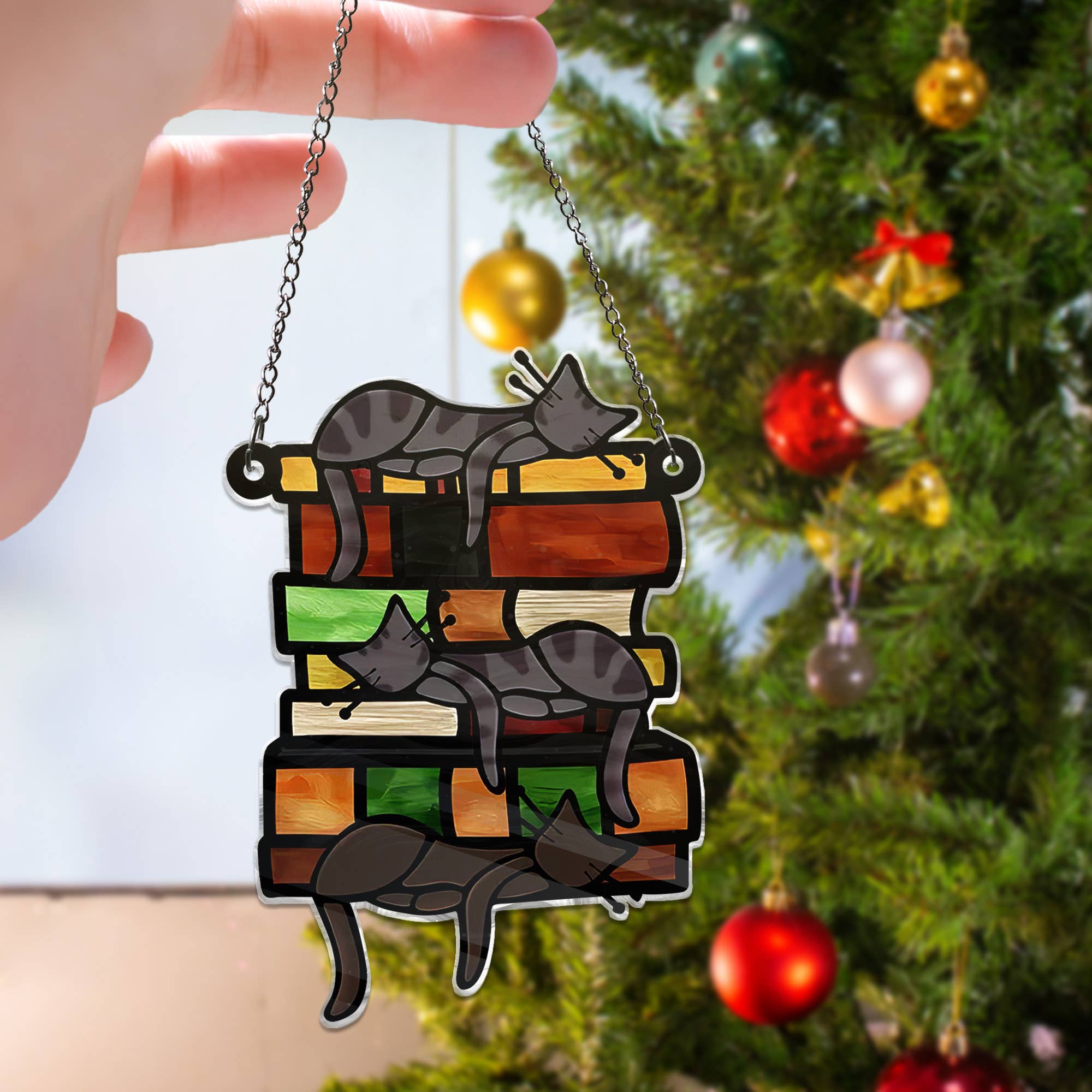 Merchemy - Wholesale Wall Decor - Kids & Baby - 3 Cats ACRYLIC Sleeping Cat on Book Cat Ornament Cat Love3