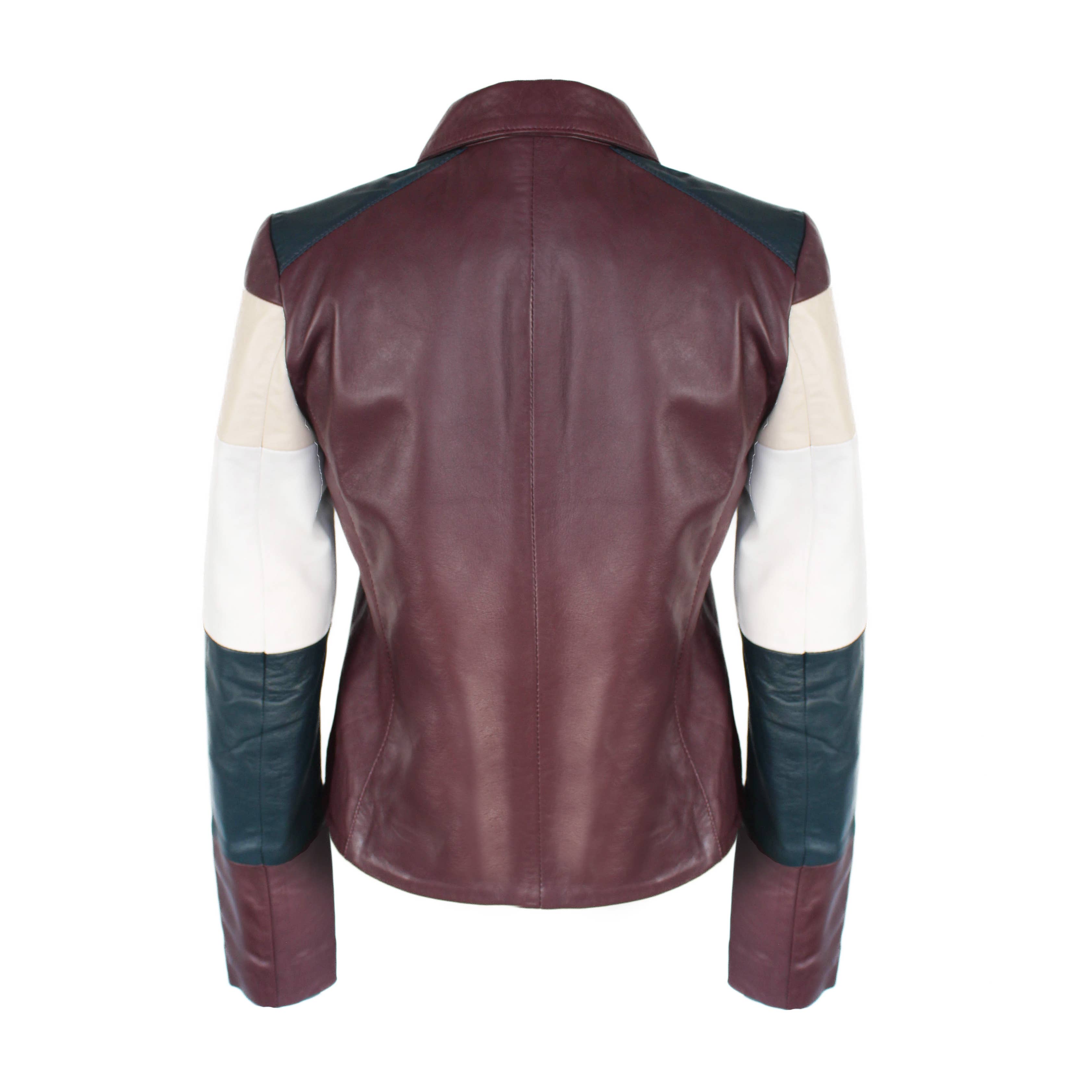 Multicolore Veste en cuir véritable Zerimar – Élégante et intemporelle pour femmes en vente sur Faire2