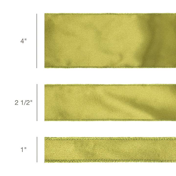 LA Ribbons Wholesale – wholesale Ribbon – Gift wrapping – 1" Wired Shimmer Satin Ribbon | Moss with Moss Backing | 10 Yard Roll
3
