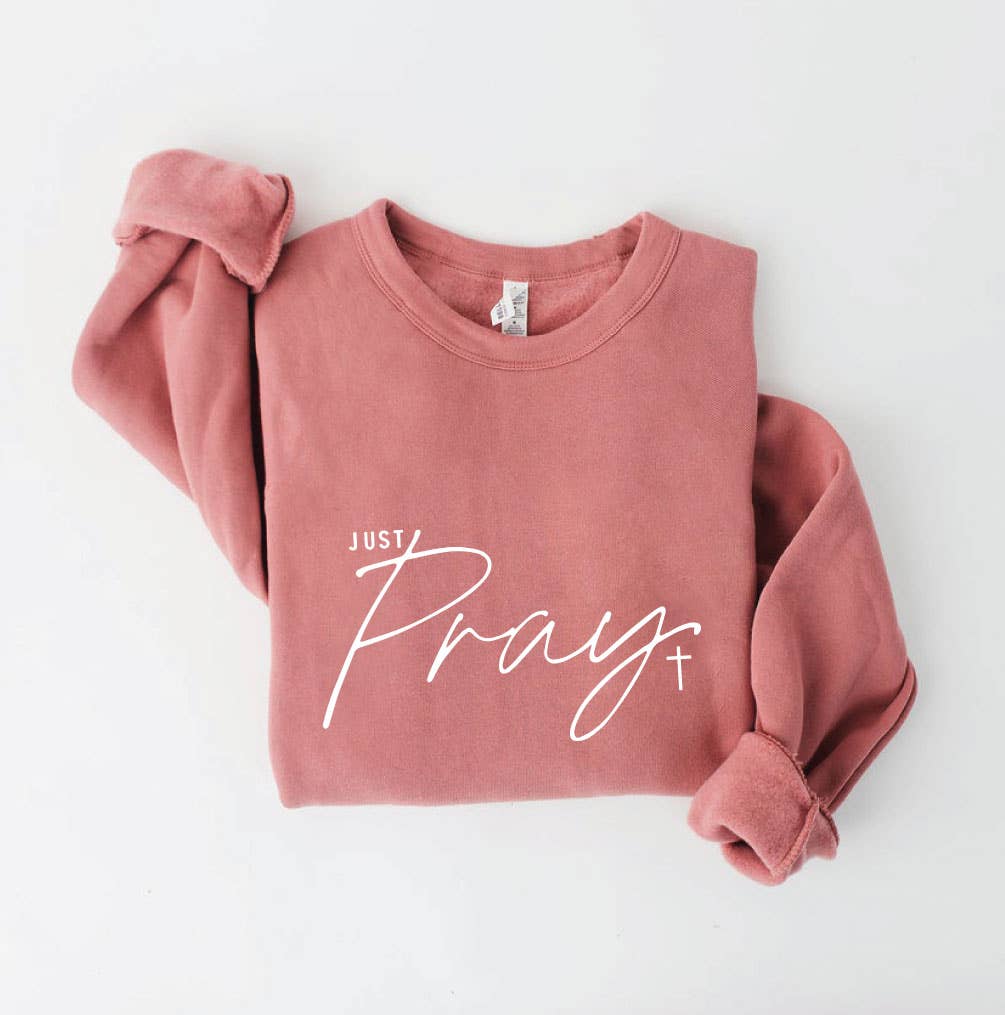 OAT COLLECTIVE - Wholesale Graphic Sweatshirt - Women's - JUST PRAY  Graphic Sweatshirt6