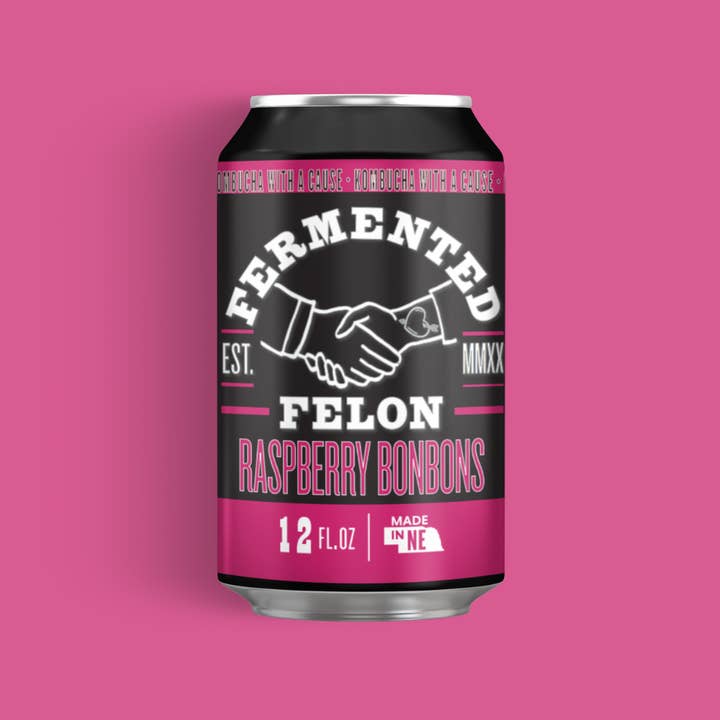 Raspberry Respect Kombucha Cans (Tray) for wholesale by Fermented Felon