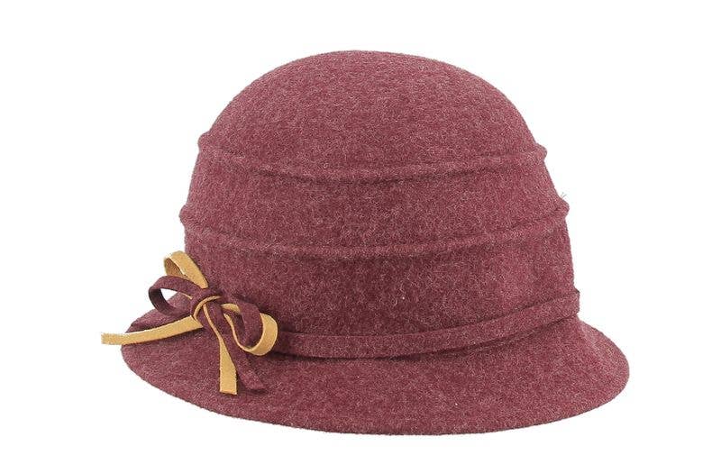 Plum Wool Felt Hat - 2H13 A for wholesale on Faire0