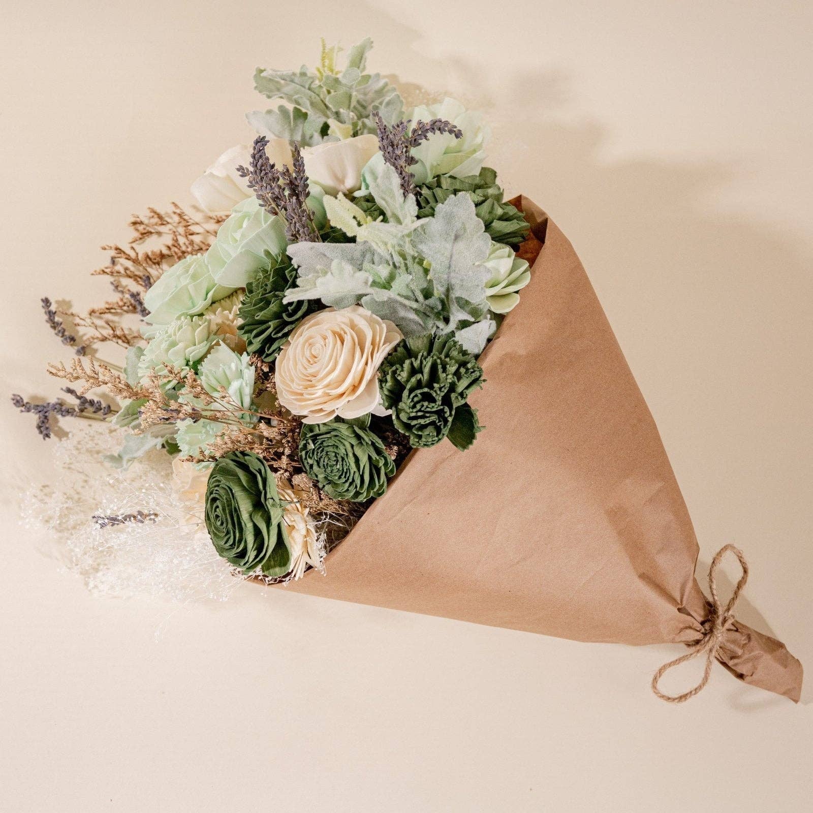Sola Wood Flowers - Wholesale Artificial Flowers - Sage Meadows Loose Flower Finished Bouquet4