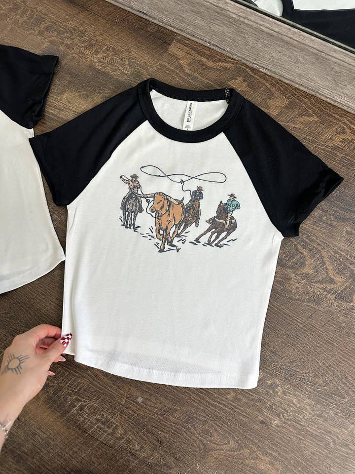 Wild Cowboys Baby Tee for wholesale by Gunpowder and Glam Boutique