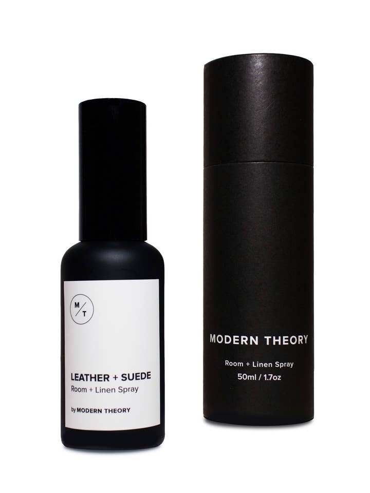 LEATHER + SUEDE Room & Linen Spray for wholesale by Modern Theory