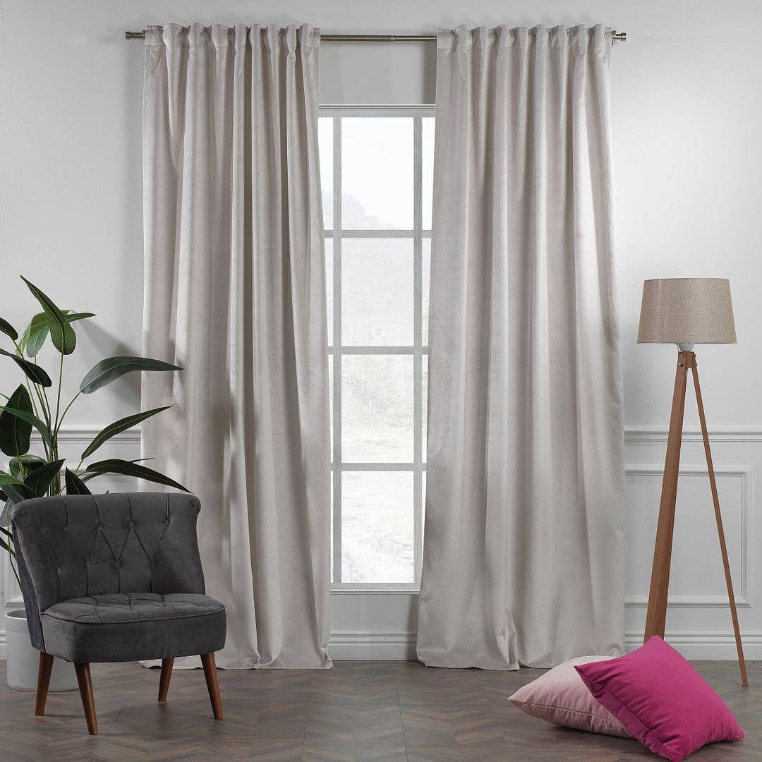 Bes Home Design – Engroshandel Gardin – 100 tommer brede og ekstra lange matterede fløjlsgardiner i specialmål55