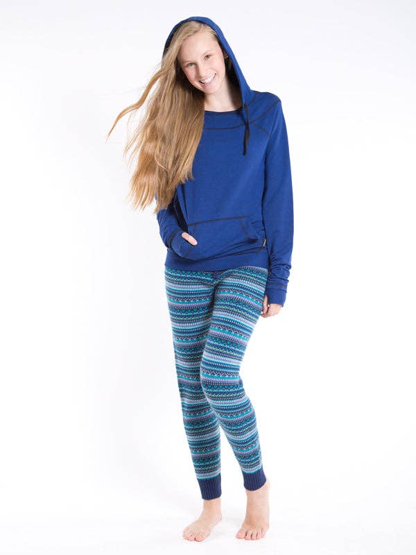 Super Terry Distressed Hoodie, Royal for wholesale by Sugar And Bruno