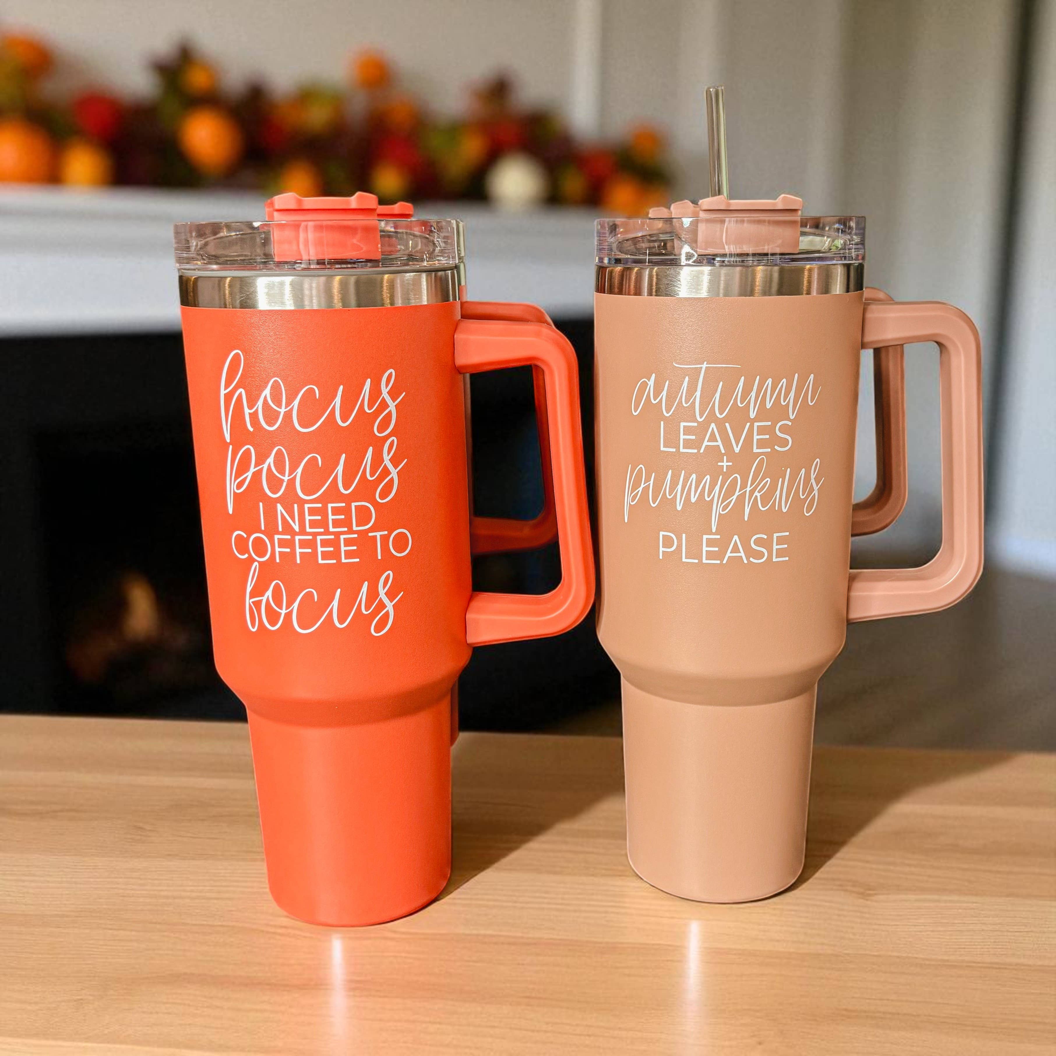 Gia Roma - Wholesale Insulated Mug/Tumbler - Fall Tumblers with Handle & Lid | Modern Autumn Travel Mugs13