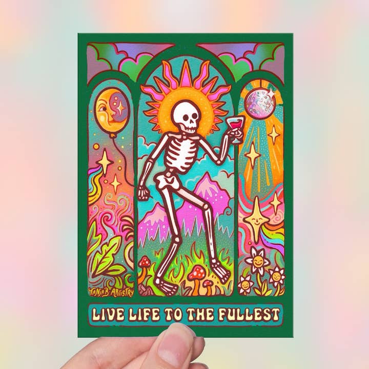 SeeknRevel - Vente Carte de vœux classique - Vivez pleinement votre vie - Carte0