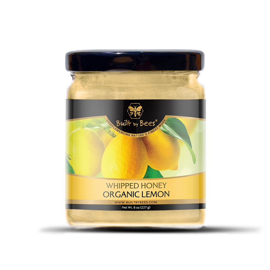 Built by Bees - Wholesale Honey - Gourmet Organic Lemon Whipped Honey 8 oz2