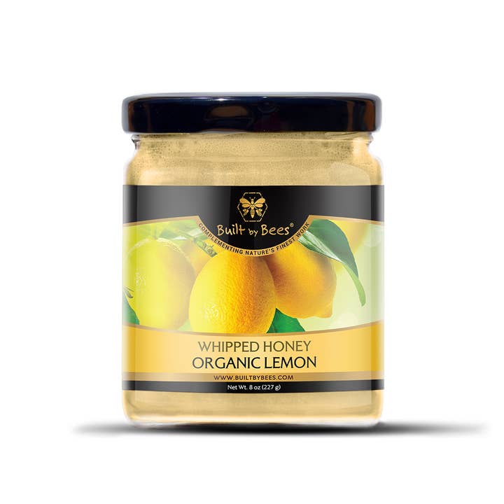Built by Bees - Wholesale Honey - Gourmet Organic Lemon Whipped Honey 8 oz2