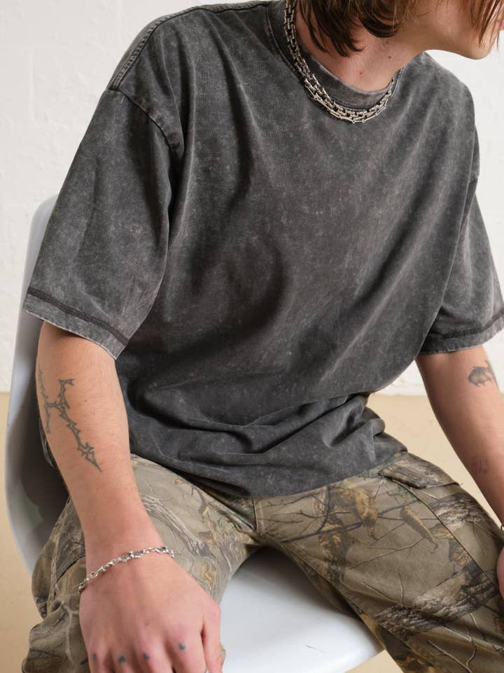 Threadheads - Wholesale T-shirt – Unisex - Wash Tee 2 Pack: Grey Stone2