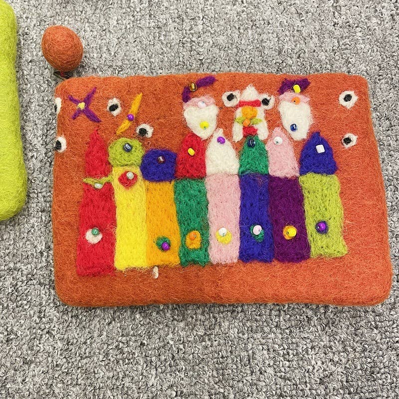 Tourtiwi - Wholesale Portemonnee - Dames - Schattige Kleine Vilten Tasjes met Sprookjesachtige Stadsdecoraties7