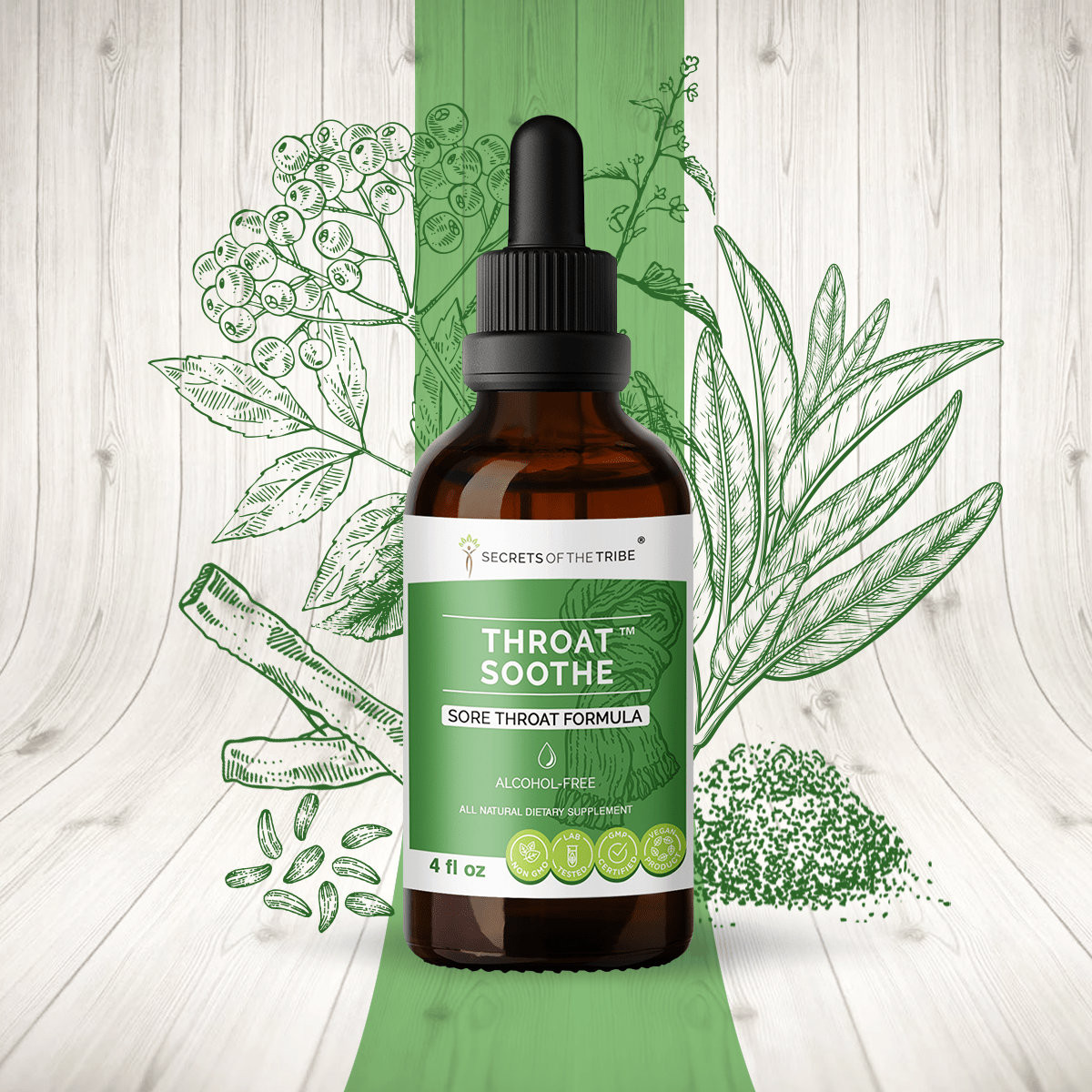 Secrets Of The Tribe - Wholesale Oral Supplement/Vitamin - Throat Soothe. Sore Throat Formula1