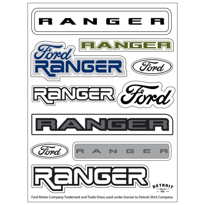 Sticker - Ranger - Sheet for wholesale by Detroit Shirt Co.