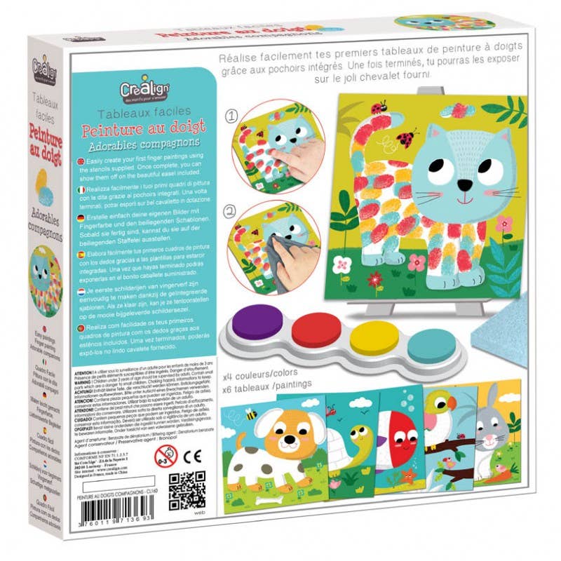 Créa Lign' - Wholesale Paint Set - “Adorable Companions” Finger Painting1