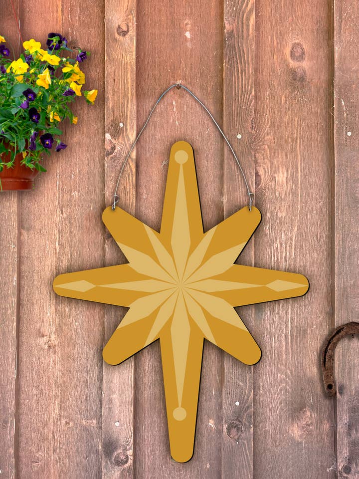 Folk 8-Point Star Door Hanger for wholesale by Steel Southern Designs