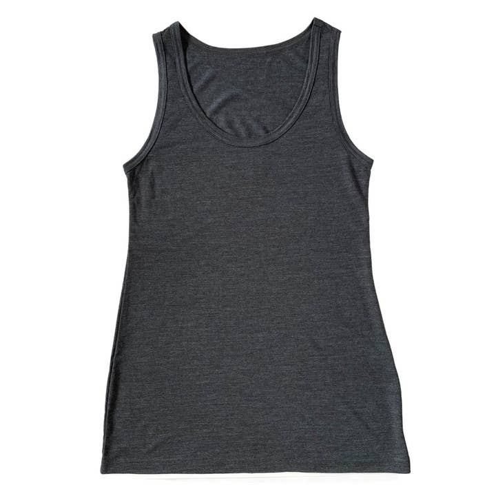 Damen Tank Top anthrazit, Merinowolle & Tencel (bio/Bluesign) für den Großhandel von Glückskind