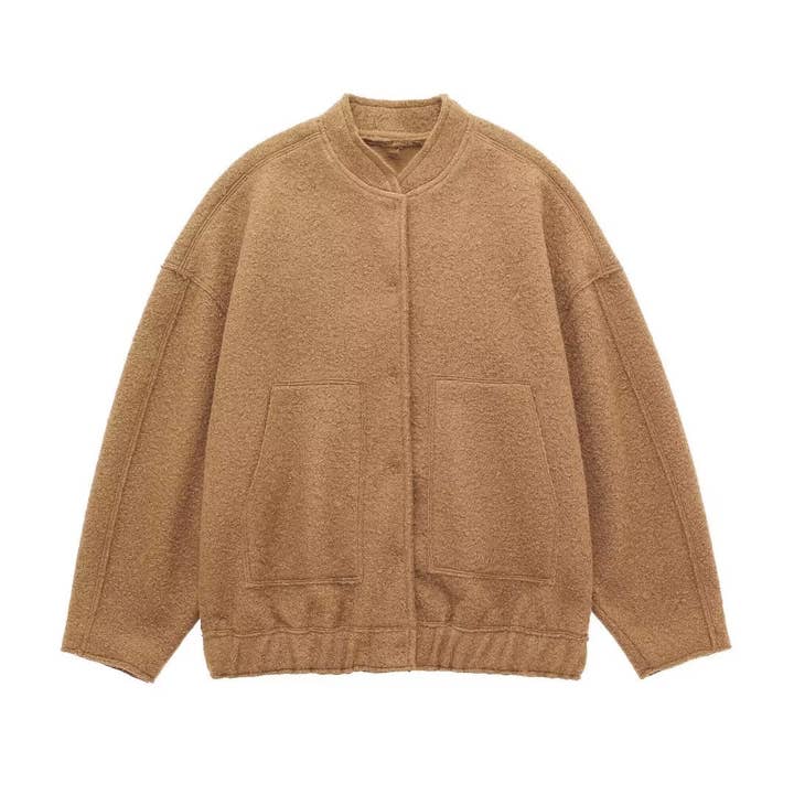 HIDDENBRAND - Wholesale Bomber Jacket - Women's - oversized boxy bomber jacket1