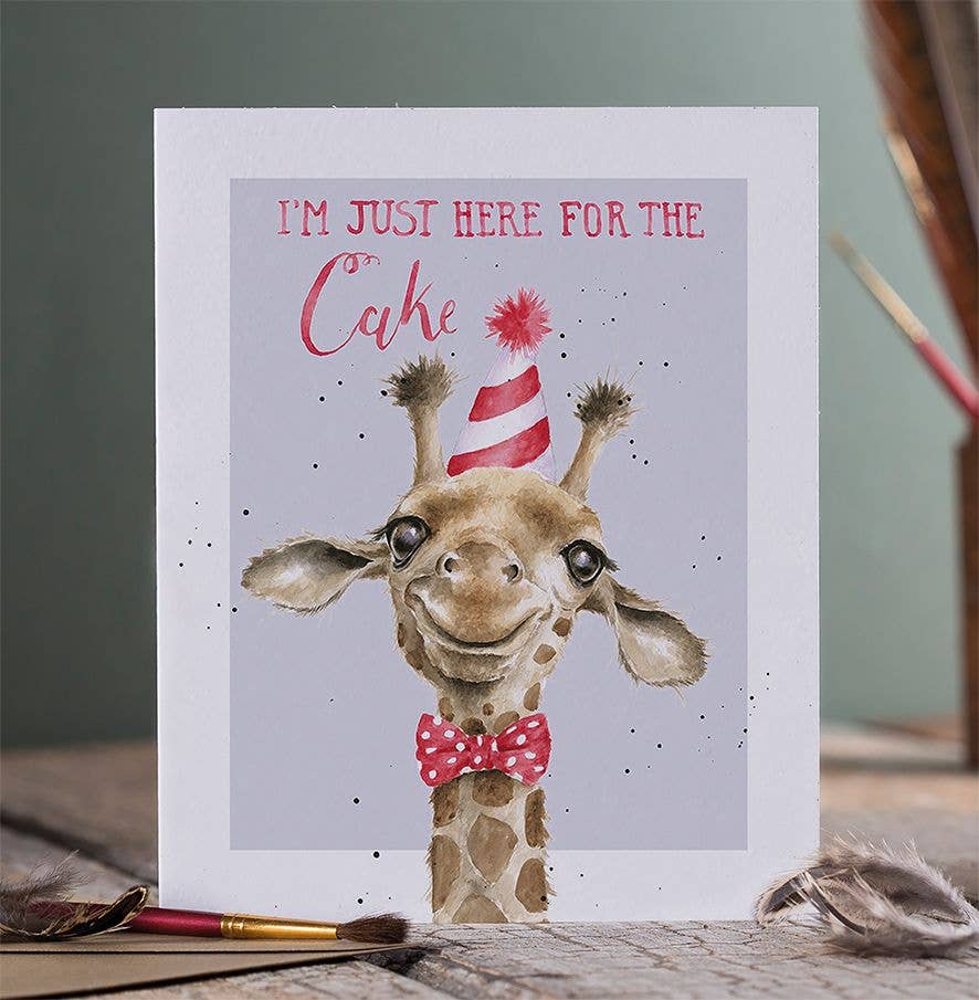 Wrendale Designs - Wholesale Birthday Card - Here For The Cake1