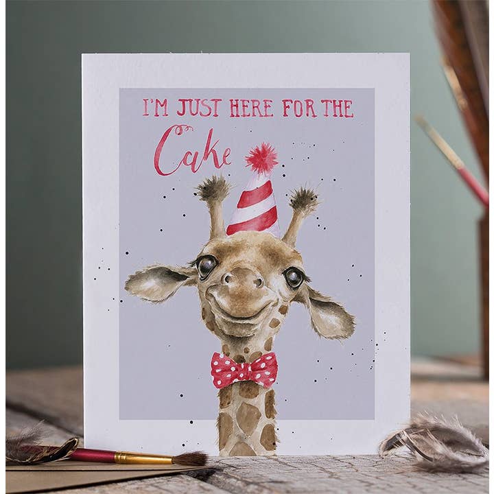 Wrendale Designs - Wholesale Birthday Card - Here For The Cake1