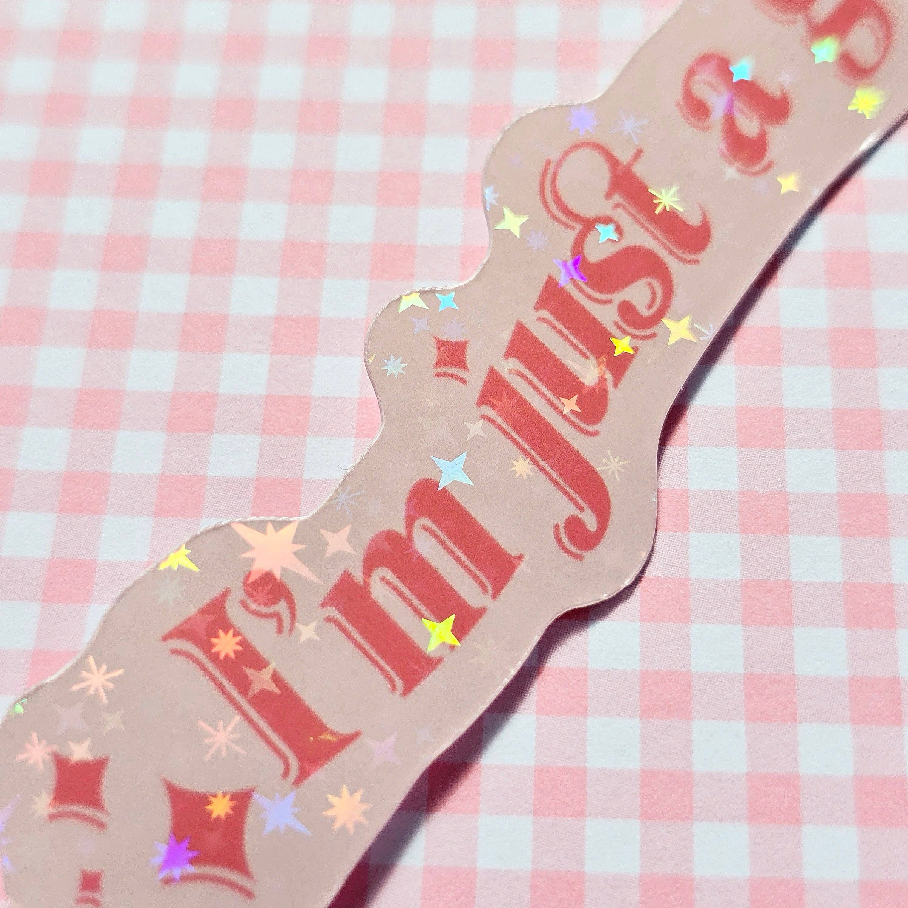 Rosage Studio - Vente Autocollants pour téléphone et ordinateur portable - Autocollant « I'm just a girl »1