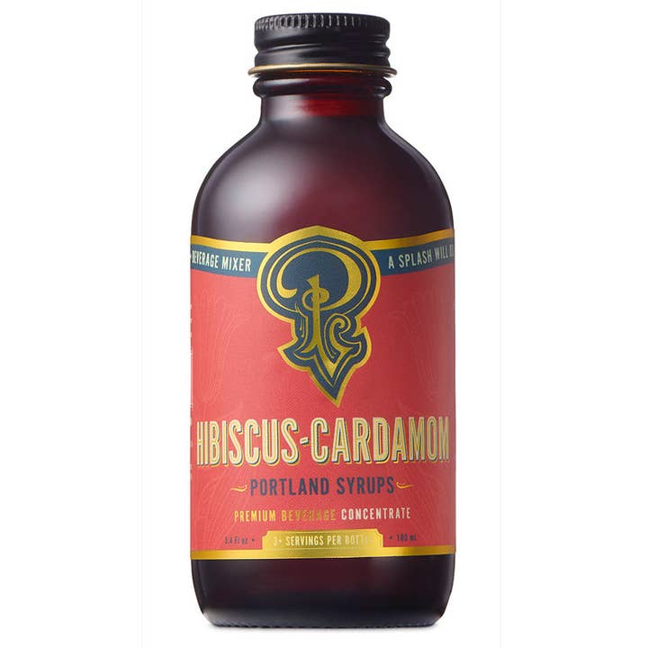 Portland Syrups - Wholesale Cocktail Mix/Syrup - Hibiscus Cardamom Syrup 3.4oz - cocktail / mocktail mixer