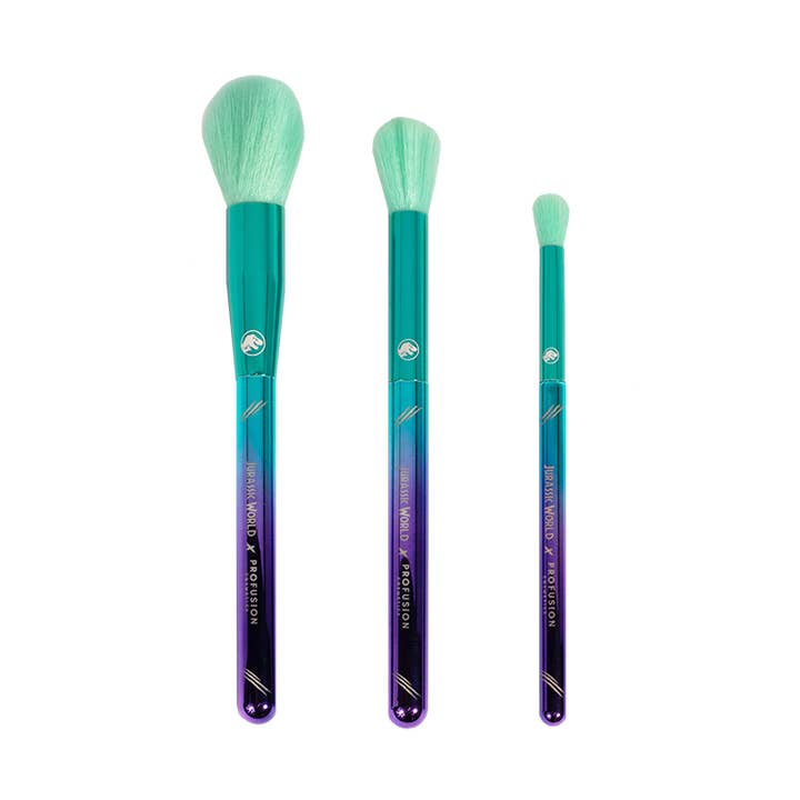 Profusion Cosmetics - Wholesale Makeup Brush Set - Jurassic World | Slash. Soar. Roar! Face & Eye Brush Set