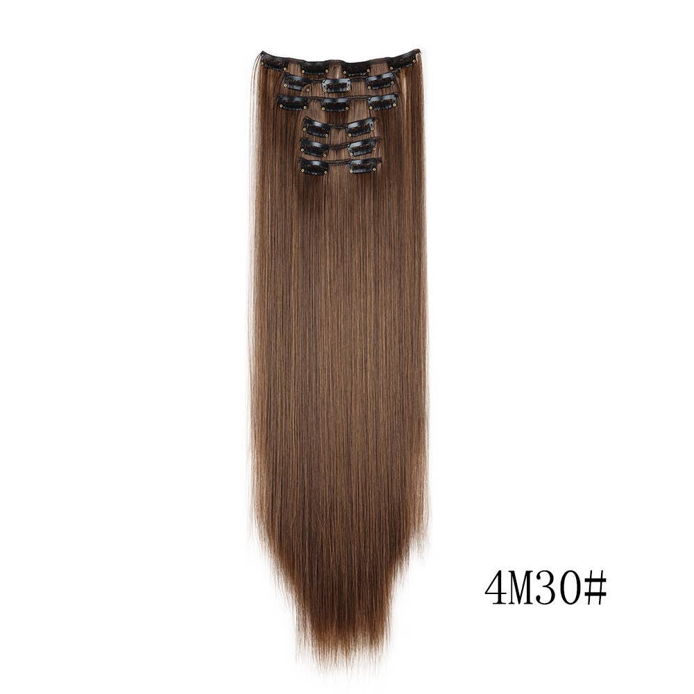 AK Brand – Großhandel Extensions – Clip-in Haarverlängerung Lang Glattes Synthetisches Haarteil6