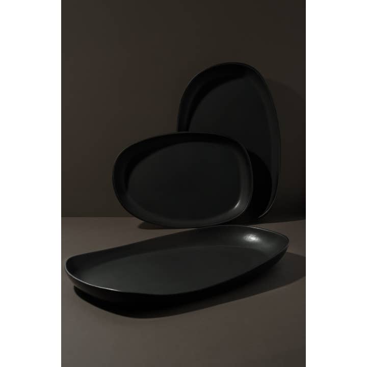 GHARYAN Stoneware & Olive Wood Tableware | Canada - Wholesale Serving plate - Mini Handmade Long Stoneware Serving Platters | Dadasi1