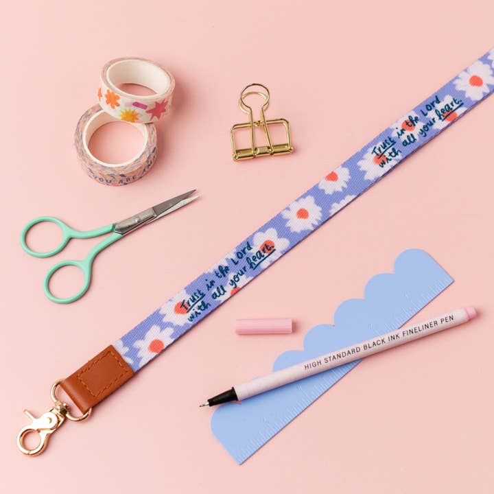 Trust in the Lord Daisy Lanyard for wholesale by Ali Marriott