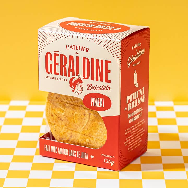 ATELIER DE GERALDINE - Wholesale Crackers - “Bricelets with Bresse Peppers” - Salty aperitif cookies0