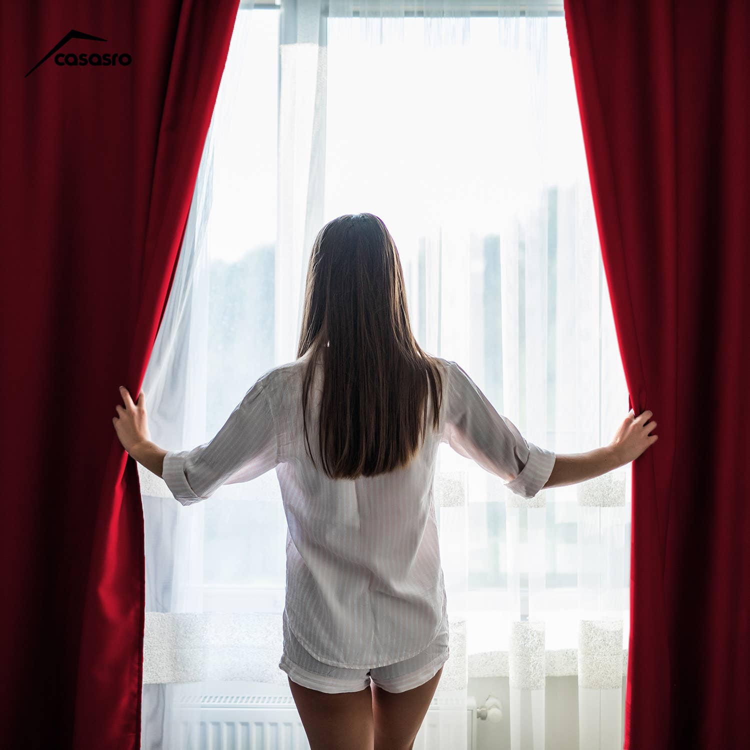 CASASRO – wholesale Curtain – CASASRO® Blackout Velvet Curtains | 7 Colour Options | 2 Panels 54” W x 95” D | Luxury Velvet Drapes | Height  Adjustable with Header Tape and Rod/Clip Attachable Top Pencil Pleat | 46