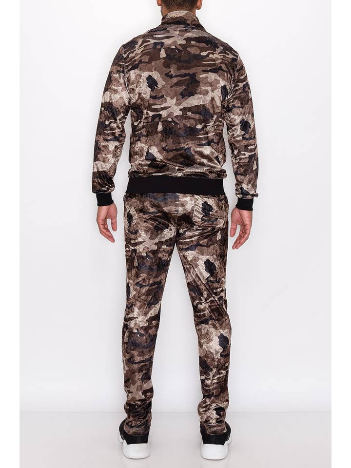 Men Velvet Camo Track Suits Pre-pack for wholesale on Faire