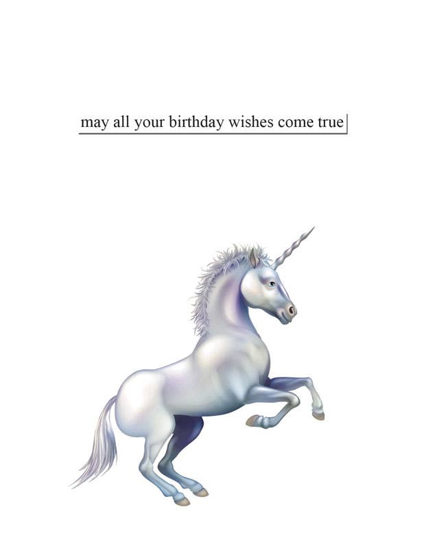 REMOVED BRAND - Wholesale Birthday Card - A2 birthday card - unicorn1