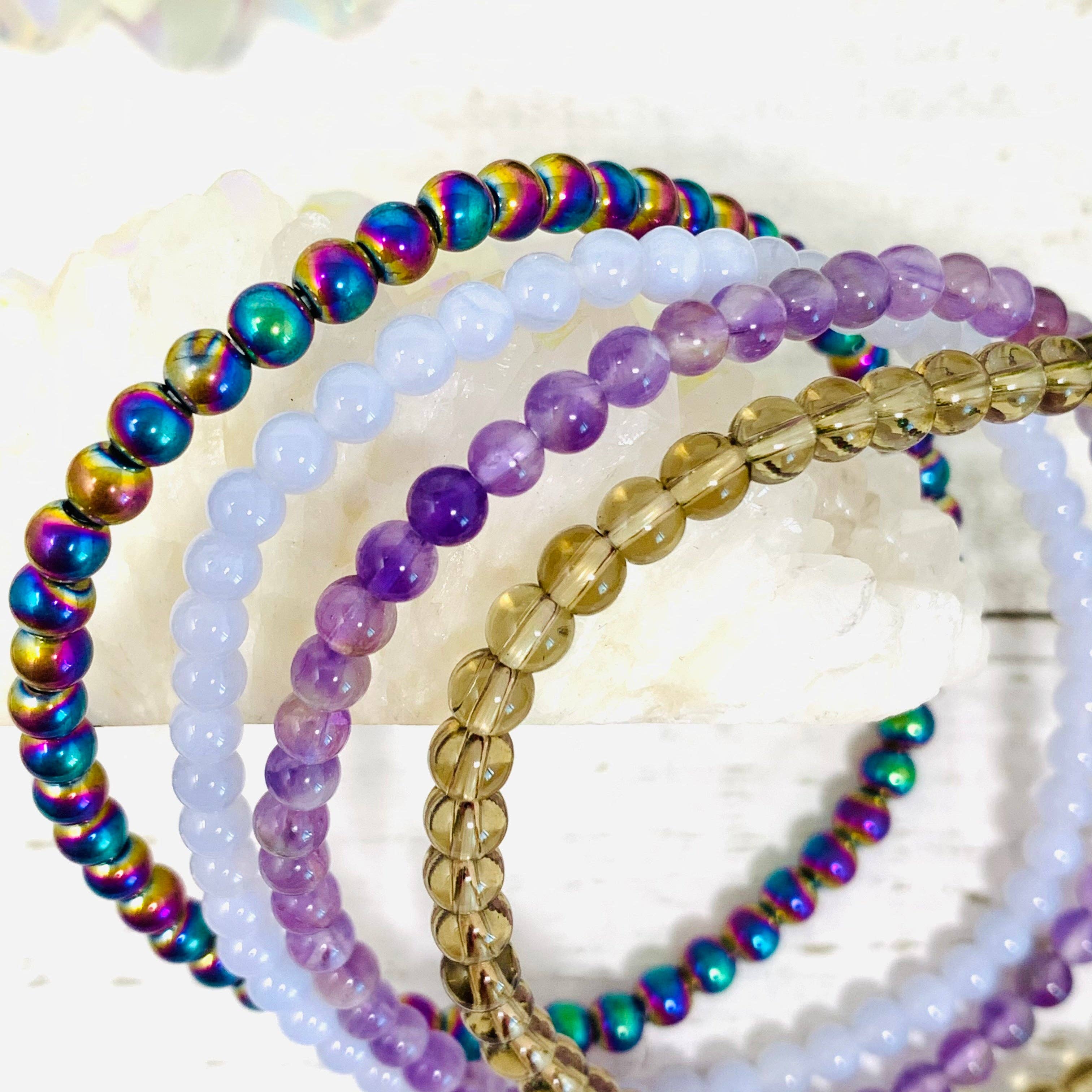 Soul Charms - Wholesale Jewelry Set - Anti-Anxiety Stress Reliever Stackable Crystal Bracelet Set8