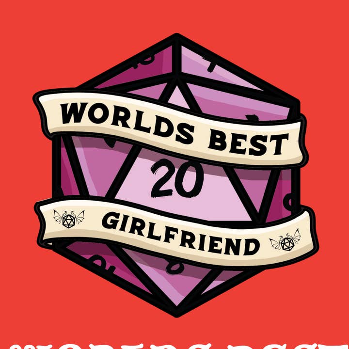 'World's Best Girlfriend' DnD Sticker for wholesale by DnD Emporium Co