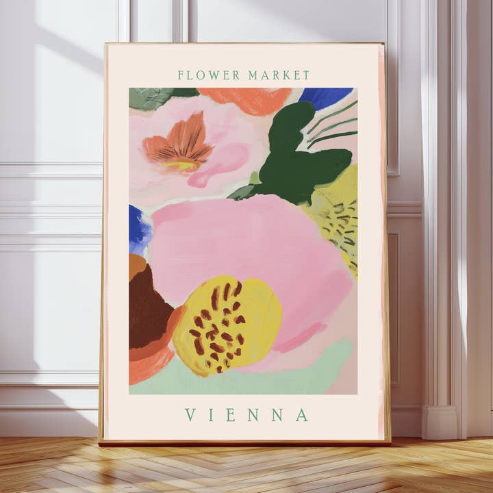 Flower Market Vienna Art Print for wholesale by Kumo Art Prints