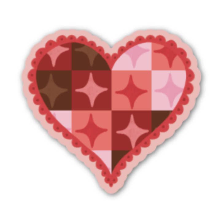 Starry Heart Vinyl Sticker for wholesale by Doohickle Designs