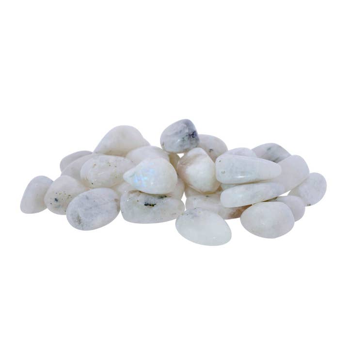 Rainbow Moonstone Small Tumbled Stones - 1/2 lb for wholesale by Rock Restock